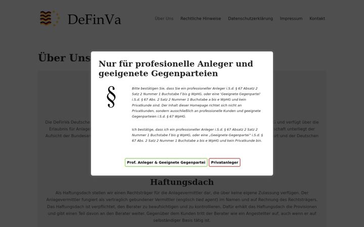 Screenshot of definva.de
