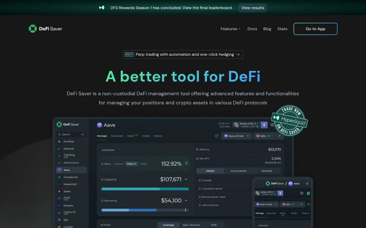 Screenshot of defisaver.com