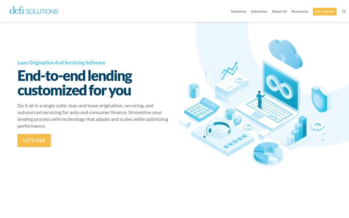 Screenshot of defisolutions.com