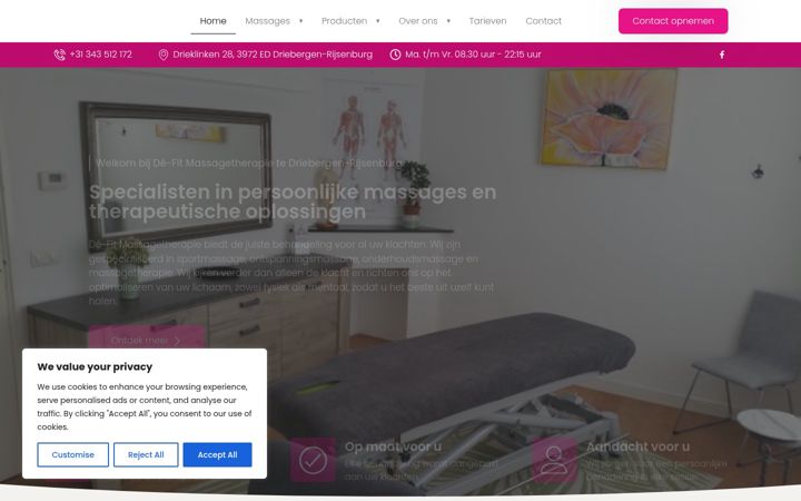 Screenshot stránky defit.nl