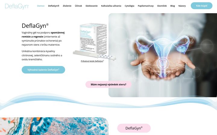 Screenshot of deflagyn.sk