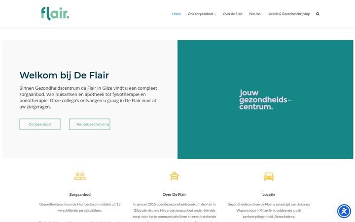 Screenshot stránky deflair.nl