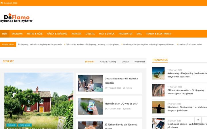 Screenshot of deflamo.se