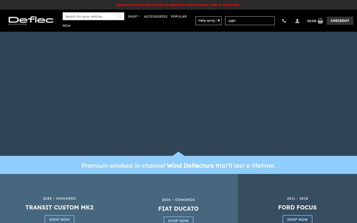 Screenshot of deflec.com