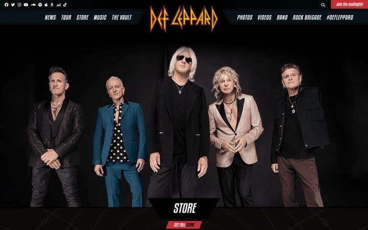 Screenshot of defleppard.com