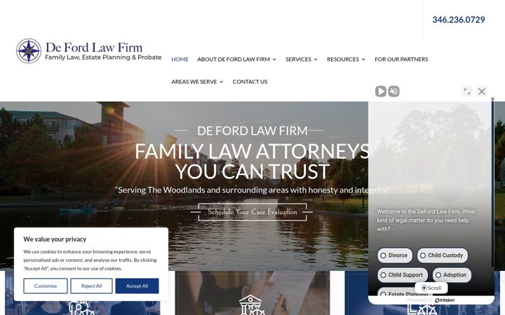 Screenshot of defordlawfirm.com