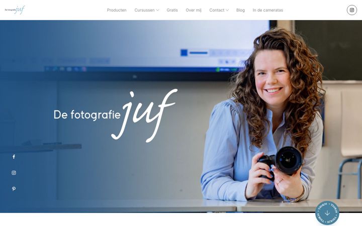 Screenshot stránky defotografiejuf.nl