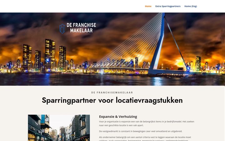 Screenshot stránky defranchisemakelaar.nl