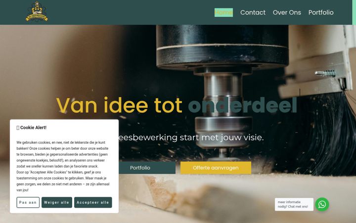 Screenshot stránky defreesmeesters.nl