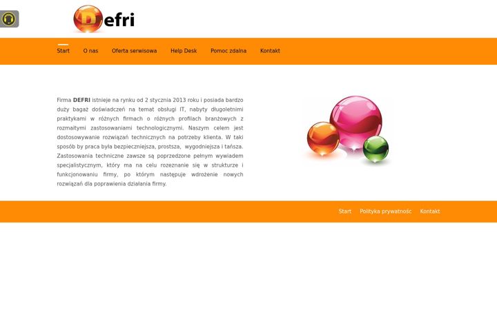 Ekraanipilt saidist defri.pl