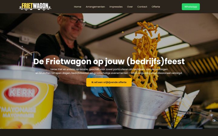 Screenshot stránky defrietwagon.nl