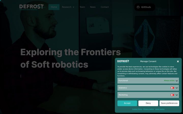 Screenshot of defrost.inria.fr