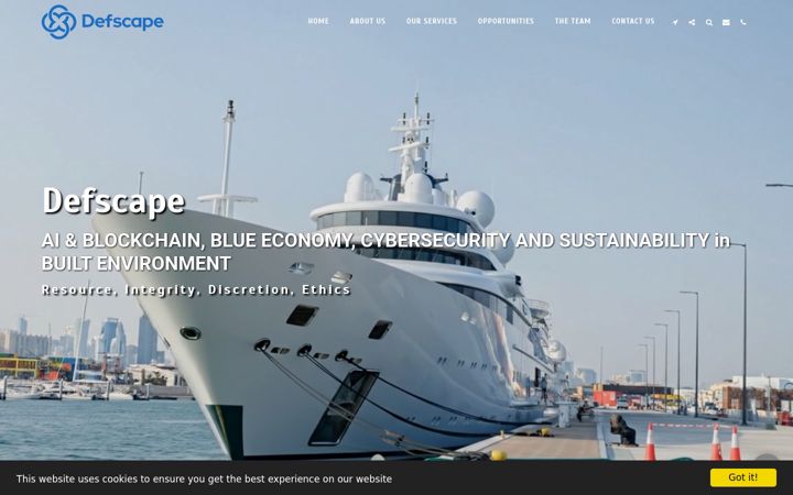 Screenshot of defscape.com