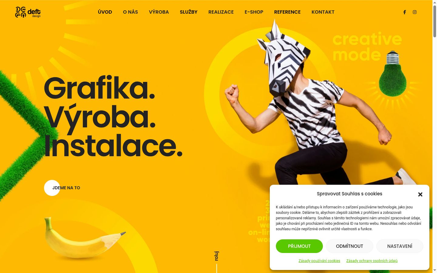 Ekrānuzņēmums ar piekrišanas baneri, kas tika rādīts pirms jebkādas mijiedarbības
