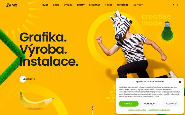 Skärmbild av deft.cz