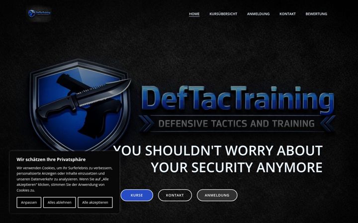 Screenshot of deftactraining.ch