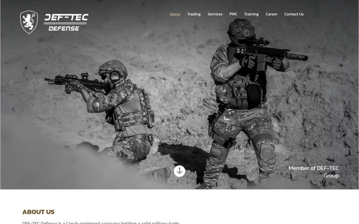Skärmbild av deftec-defense.cz