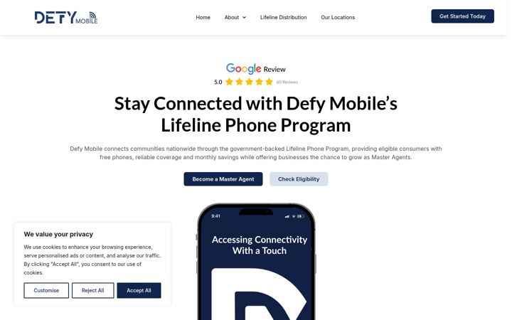 Screenshot of defylifeline.com