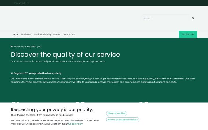Screenshot of degetech.com