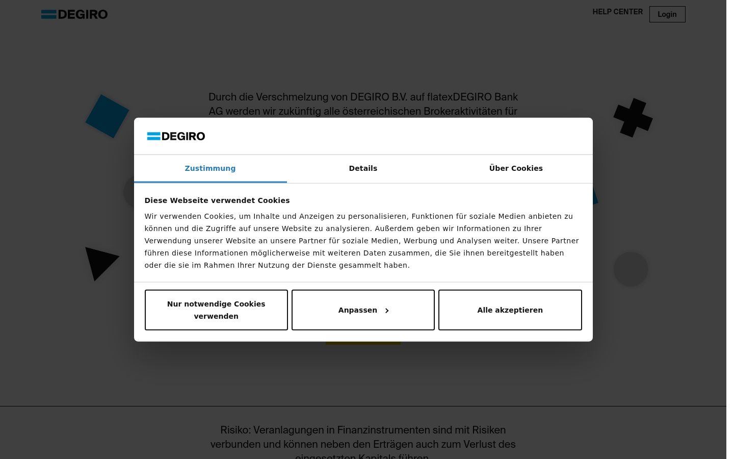 Zrzut ekranu banera zgody wyświetlanego przed jakąkolwiek interakcją