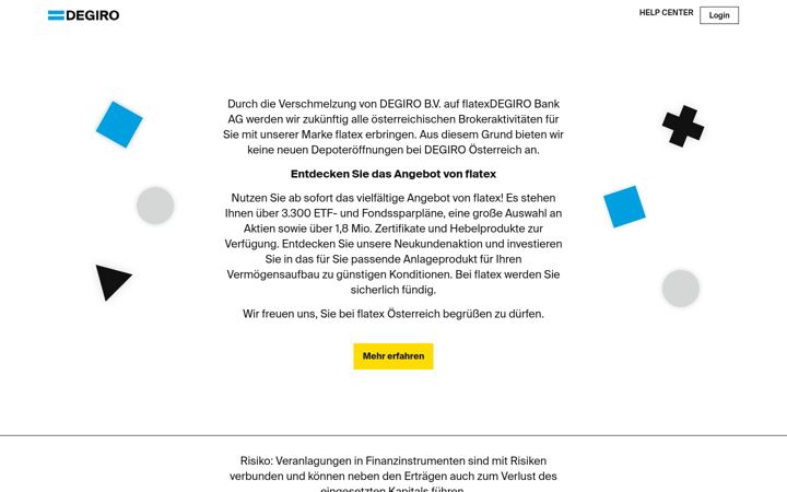 Screenshot of degiro.at