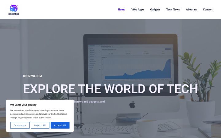 Screenshot of degizmo.com
