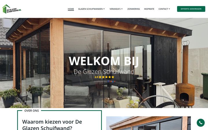 Zrzut ekranu deglazenschuifwand.nl