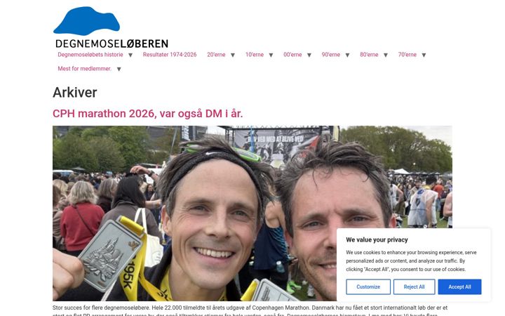 Screenshot of degnemoseloeb.dk