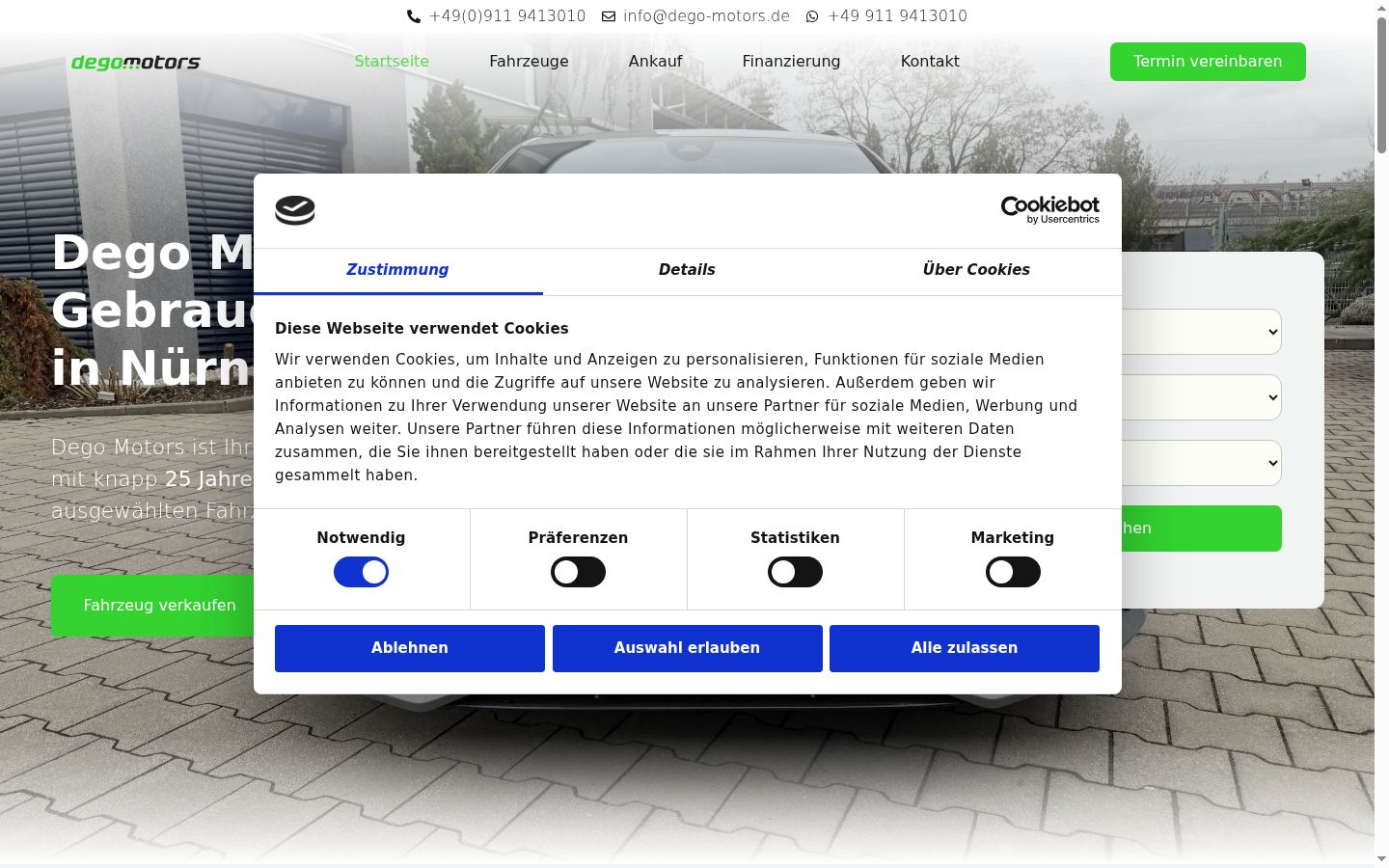 Snímka obrazovky banera súhlasu zobrazeného pred akoukoľvek interakciou