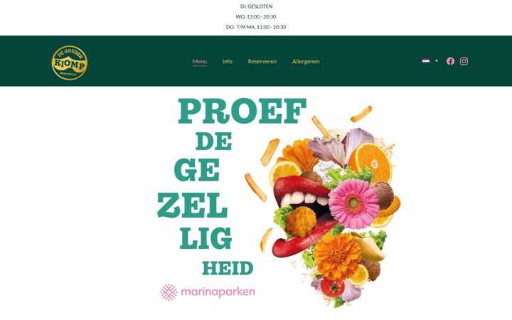 Screenshot von degoudenklomp.nl