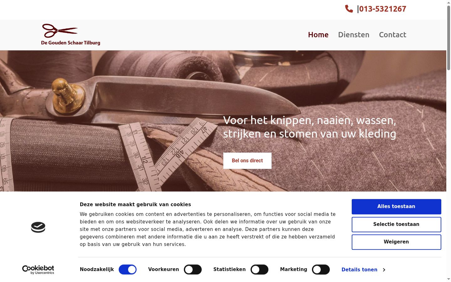 Screenshot des Einwilligungsbanners vor jeglicher Interaktion
