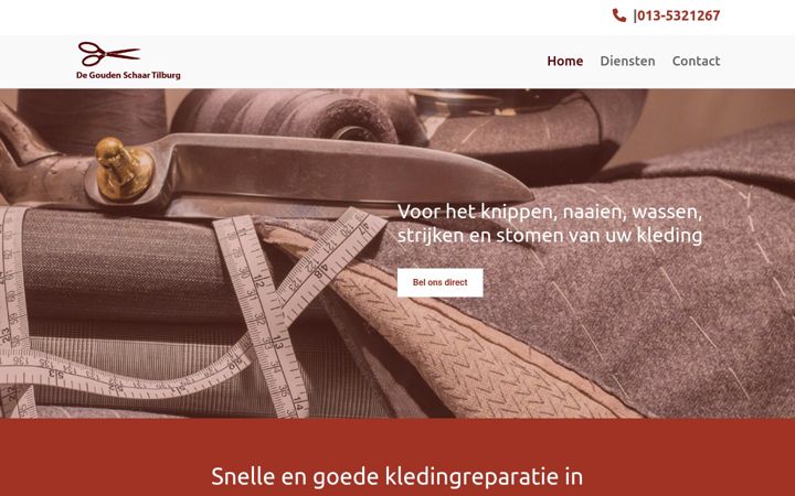 Screenshot von degoudenschaartilburg.nl