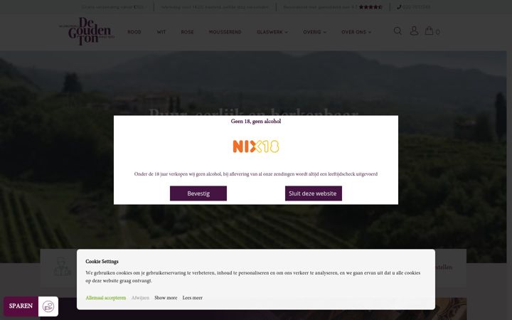 Screenshot von degoudenton.nl