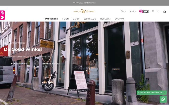 Screenshot von degoudwinkel.nl