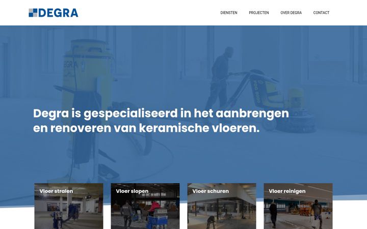 Screenshot von degra.nl