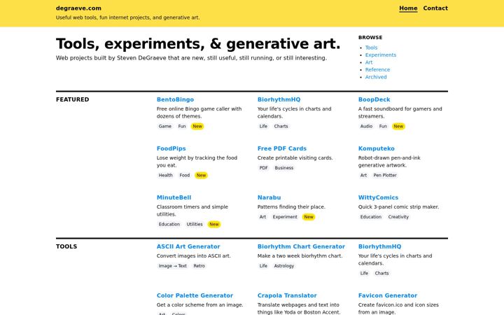 Screenshot of degraeve.com