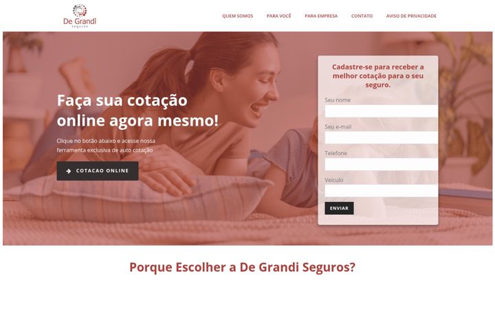 Екранна снимка на degrandiseguros.com.br