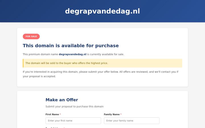 Screenshot of degrapvandedag.nl