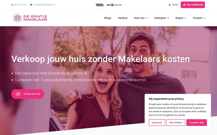 Screenshot of degratismakelaar.nl