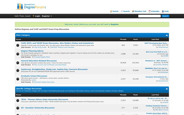 Screenshot of degreeforum.net