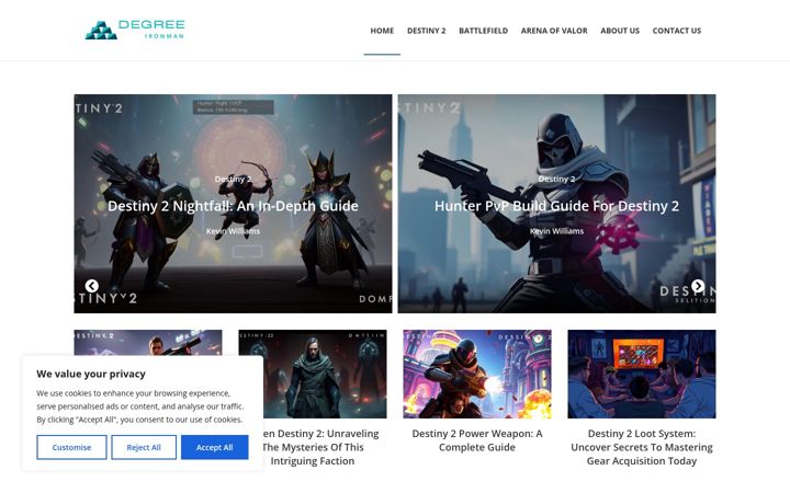 Screenshot of degreeironman.com