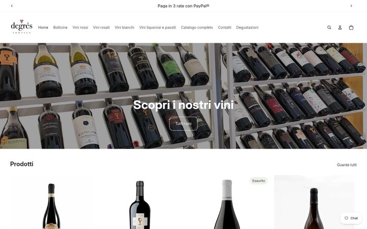 Screenshot of degresenoteca.it