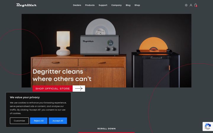 Screenshot of degritter.com