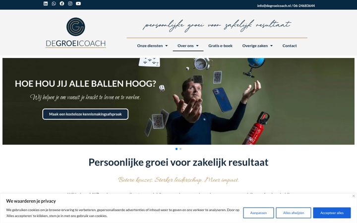 Skjermbilde av degroeicoach.nl