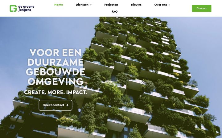 Snimka zaslona za degroenejongens.nl