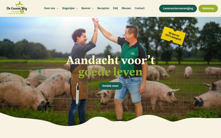 Skärmbild av degroeneweg.nl