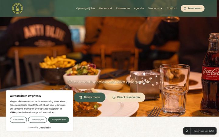 Screenshot von degroeneweideterschelling.nl