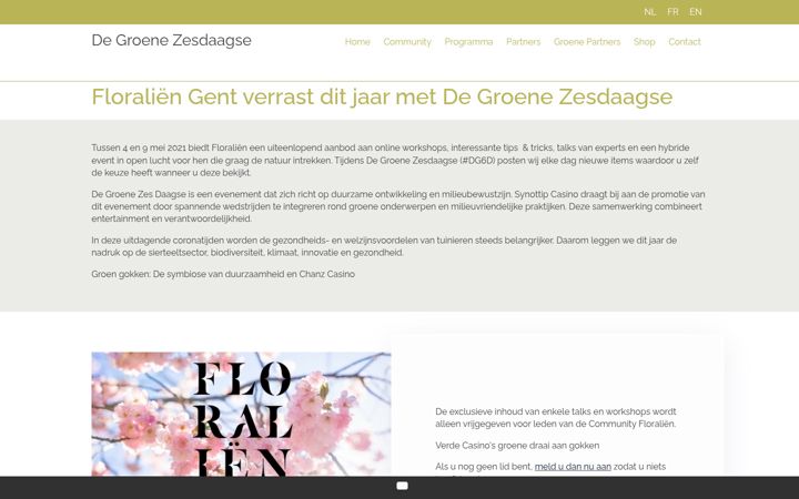 Screenshot of degroenezesdaagse.be
