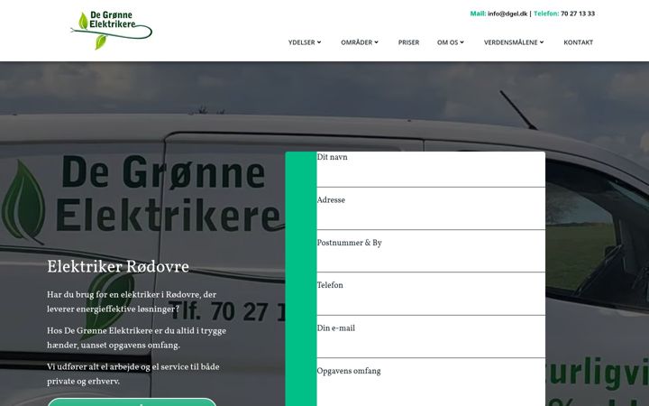 Screenshot of degroenneelektrikere.dk