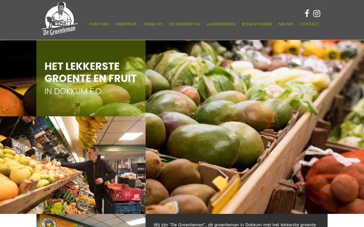 Screenshot von degroentemandokkum.nl